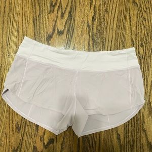 Lululemon size 8 lavender speed shirts 2.5 inseam